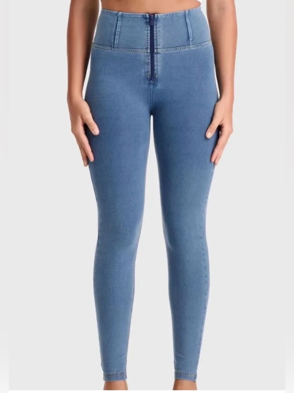 Freddy WR.UP Women's WRUP Denim - High Waisted Full Length Light Blue Sz XS NWT